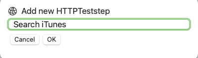 Screenshot Dialog new HTTP Teststep