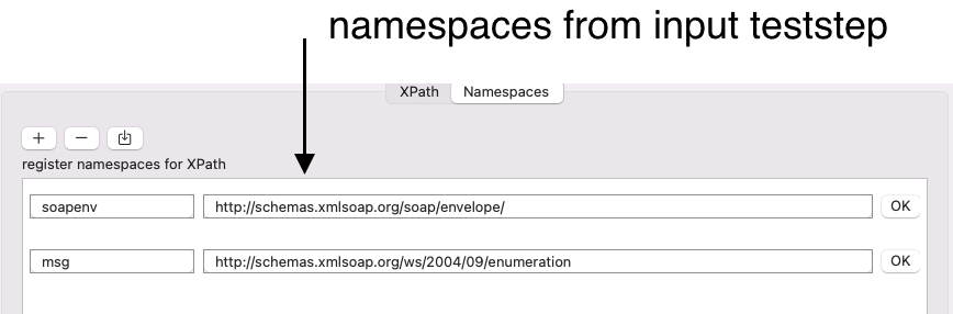 XPath expression namespaces loaded