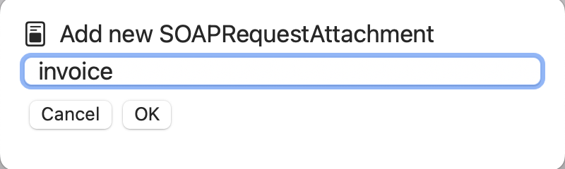 Dialog new SOAPRequestAttachment