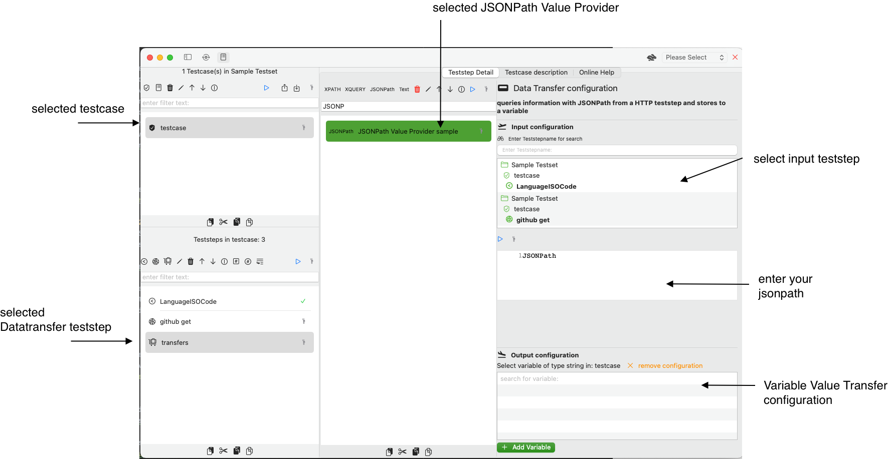 screenshot with JSONPath Value Provider Details view