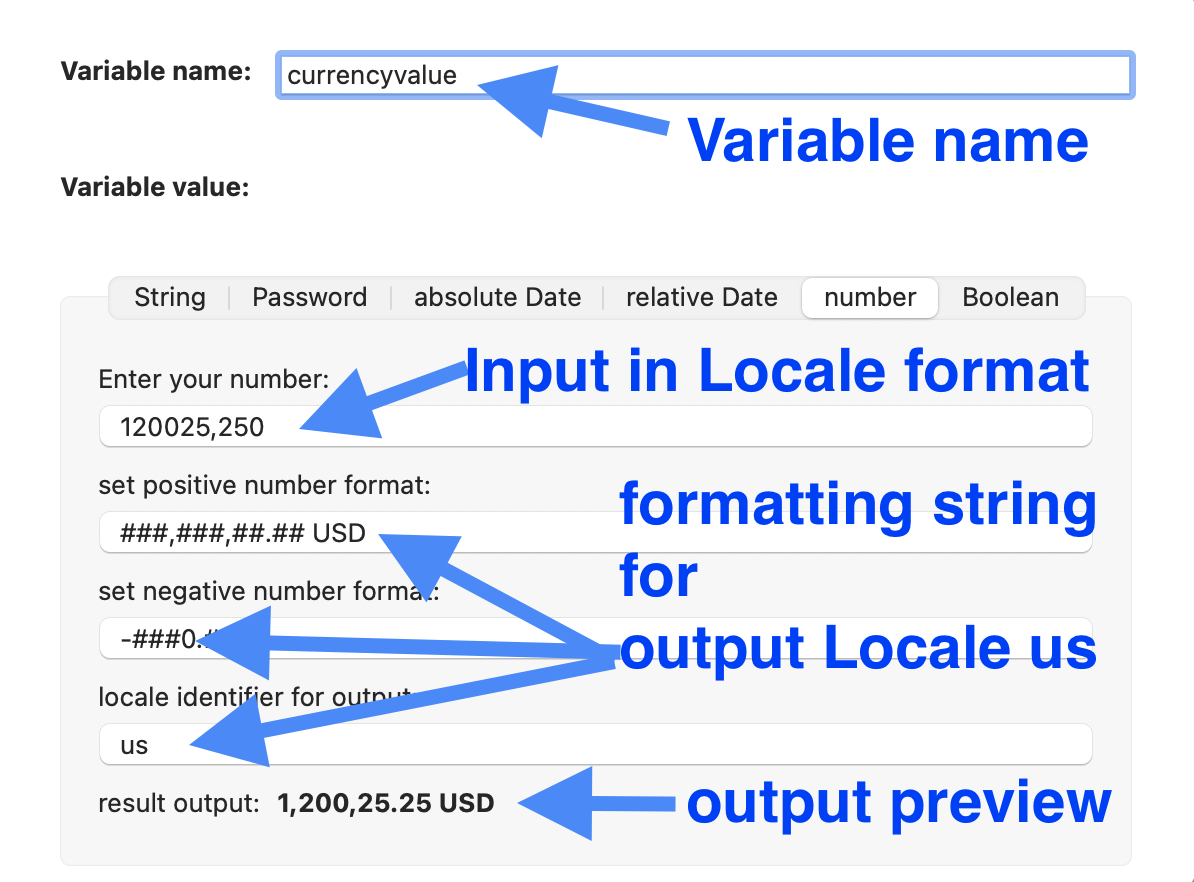 Variables editor relative date