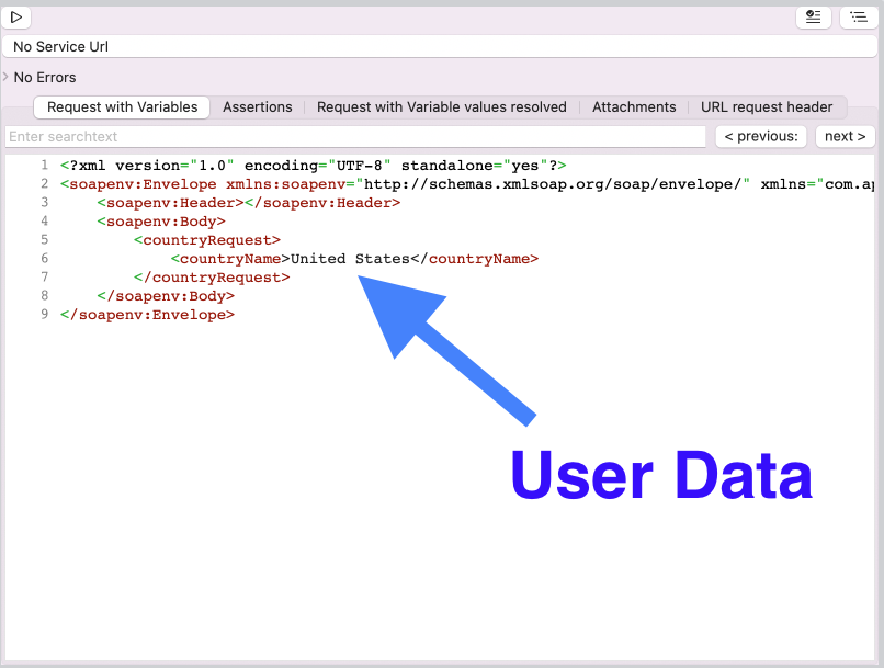 fixed data in soap request